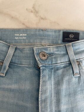 Ag Adriano Goldschmied The Janis High-Rise Flare Jeans - Light Blue